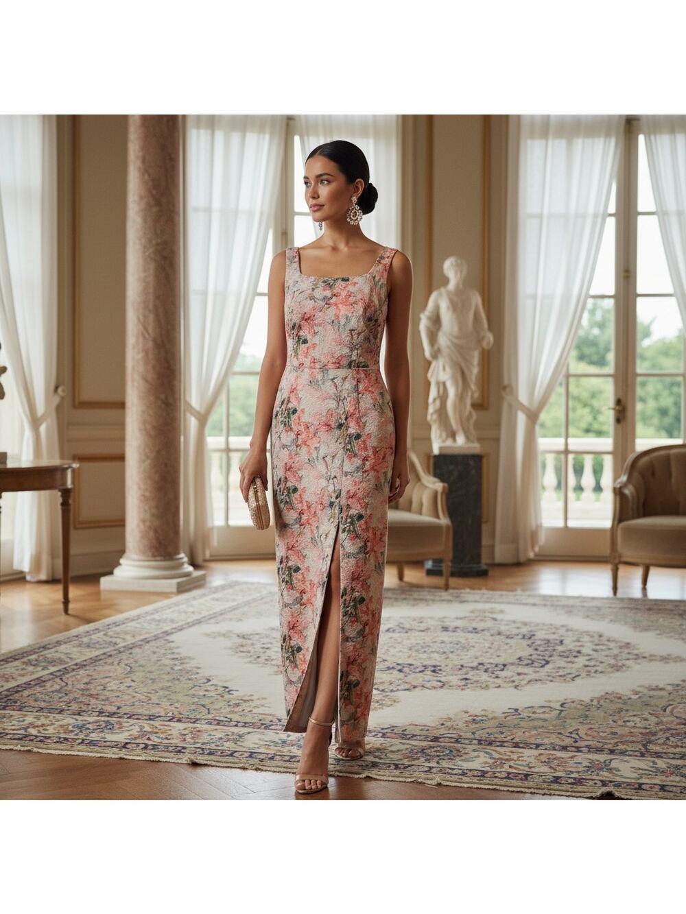 Adrianna Papell Floral Multicolor Dress – Size 6P – NWT